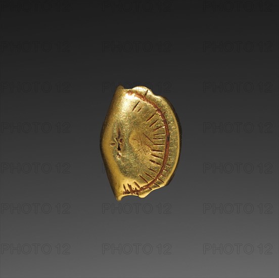 Wallet Bead, 1540-1296 BC. Egypt, New Kingdom, probably Dynasty 18. Gold; overall: 0.9 cm (3/8 in.).