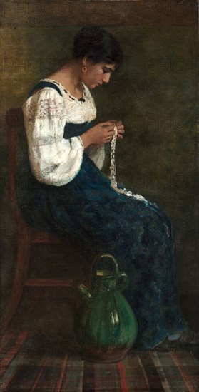 Capri Lace Maker, 1884. George B. Butler (American, 1838-1907). Oil on canvas; unframed: 160 x 84.5 cm (63 x 33 1/4 in.).