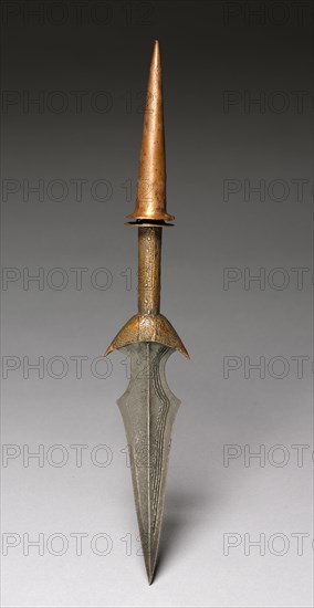 Knife, 1800s. Central Africa, Democratic Republic of the Congo, 19th century. Forged iron and copper; overall: 42.6 cm (16 3/4 in.); blade: 19.8 cm (7 13/16 in.)