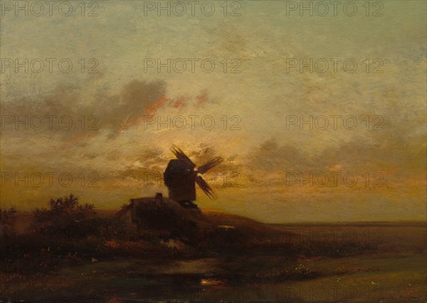 The Windmill, late 1850s. Jules Dupré (French, 1811-1889). Oil on fabric; framed: 80 x 106.5 x 7.5 cm (31 1/2 x 41 15/16 x 2 15/16 in.); unframed: 65.2 x 92.3 cm (25 11/16 x 36 5/16 in.)