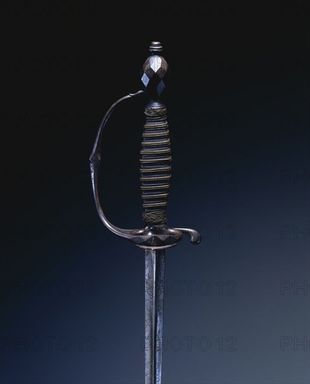 Small Sword, c. 1700. Italy (?), early 18th Century. Steel, wood, copper wire; overall: 100.3 cm (39 1/2 in.); blade: 83.7 cm (32 15/16 in.); guard: 10.5 cm (4 1/8 in.).