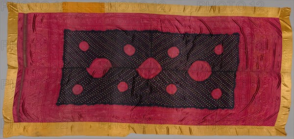 Indian Textile, 1800s - early 1900s. India, 19th - early 20th century. Satin, tied and dyed; overall: 386.1 x 188 cm (152 x 74 in.)