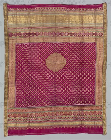 Fragment of Gold Cloth, 1800s. India, 19th century. Brocade; silk, gold and silver threads; overall: 188 x 238.8 cm (74 x 94 in.).
