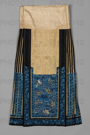 Skirt, late 1870s - early 1880s. China, late 19th century. Embroidery, silk; overall: 100.5 x 80.7 cm (39 9/16 x 31 3/4 in.).
