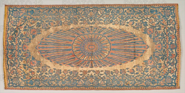 Cushion cover, 1800-1850. Turkey. Velvet, brocaded: silk and metal thread; average: 121.3 x 59.1 cm (47 3/4 x 23 1/4 in.)