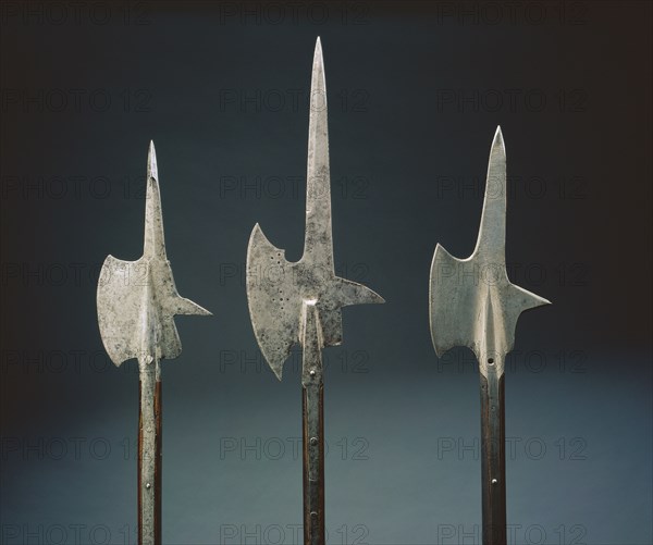 Halberd, 1600s. Switzerland, 17th century. Steel; new rectangular wood haft with planed corners; overall: 159.7 cm (62 7/8 in.); blade: 18.5 cm (7 5/16 in.).