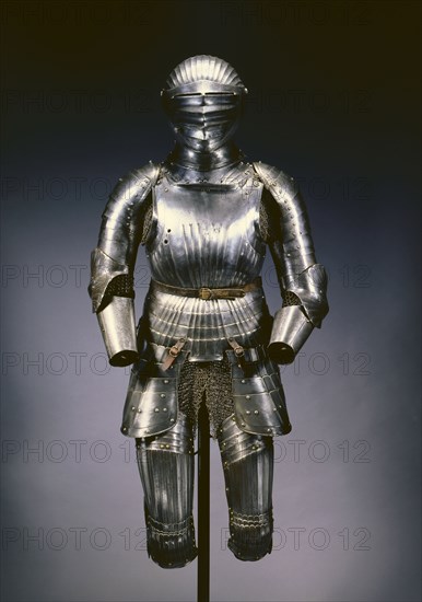 Partial Suit of Armor in Maximilian Style, c. 1525. Germany, Nuremberg, 16th century. Steel; overall: 28.7 x 30.4 x 21.7 cm (11 5/16 x 11 15/16 x 8 9/16 in.).