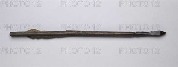 Crossbow Bolt, 1500s-1600s. Germany, 16th-17th century. Wood, leather, steel; average: 37.2 cm (14 5/8 in.).