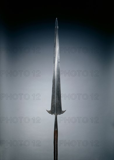Partisan, c. 1550-1600. Italy, 16th century. Steel, etched; oval wood haft; overall: 236.2 cm (93 in.); blade: 17.1 cm (6 3/4 in.).
