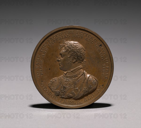 Medal: George, Prince Regent. Thomas Wyon (British, 1792-1817). Bronze; diameter: 5.1 cm (2 in.).