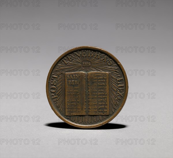 Medal: Commemorating 3c Jubilé de la Reformation Genève 23 Aôut 1835, 1835. France ? or Switzerland ?, 19th century. Bronze; diameter: 3.4 cm (1 5/16 in.).