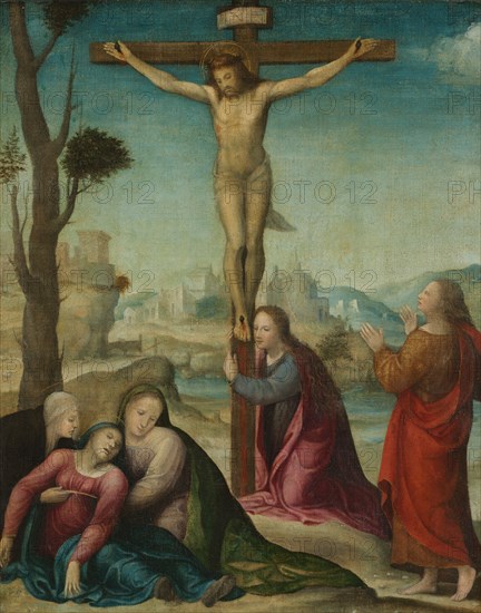 The Crucifixion, 16th century. Follower of Sodoma (Italian, 1477-1549). Oil on canvas; framed: 72 x 59 x 4 cm (28 3/8 x 23 1/4 x 1 9/16 in.); unframed: 59 x 47 cm (23 1/4 x 18 1/2 in.).
