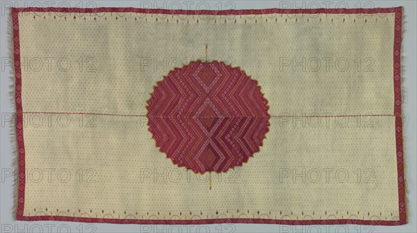Sarape, c. 1865. America, Native North American, Southwest, Mexico, Saltillo, Post-Contact, Late Classic Period. Tapestry weave: cotton and wool; overall: 243.9 x 133.3 cm (96 x 52 1/2 in.)