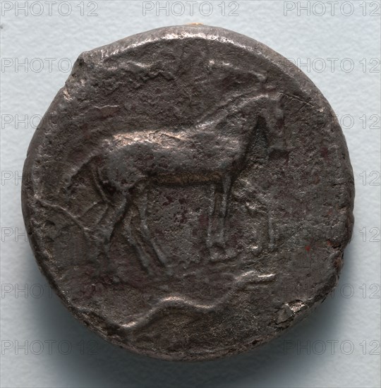 Tetradrachm: Quadriga (reverse), 478-467 BC. Greece, 5th century BC. Silver; diameter: 2.6 cm (1 in.).