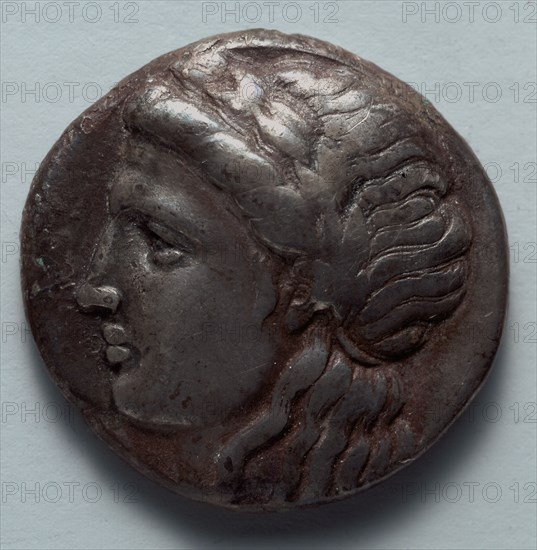 Tetradrachm: Phoenicia Standard  (obverse), 350-190 BC. Greece, Miletus, 4th -2nd century BC. Silver; diameter: 2.6 cm (1 in.).