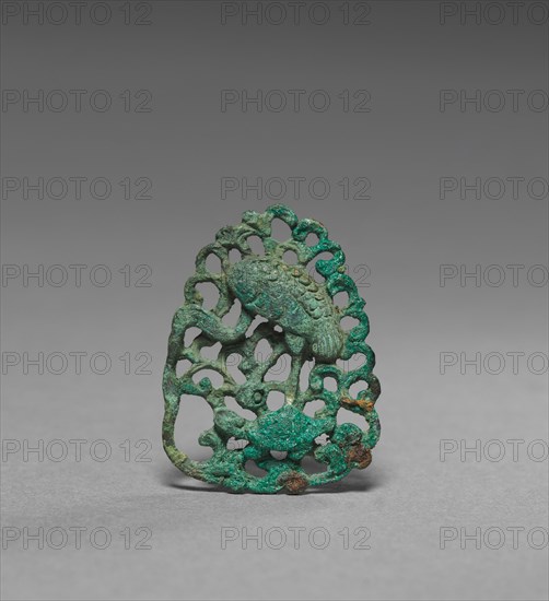 Ornament, 1100s-1200s. Korea, Goryeo period (918-1392). Bronze; overall: 3.4 x 2.5 cm (1 5/16 x 1 in.).