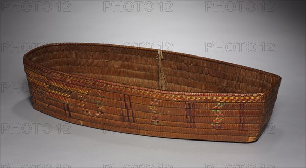 Baby Basket, c 1875- 1910. Northwest Coast, Frazer River, Salish, Late 19th century. Basketry; overall: 16.2 cm (6 3/8 in.).