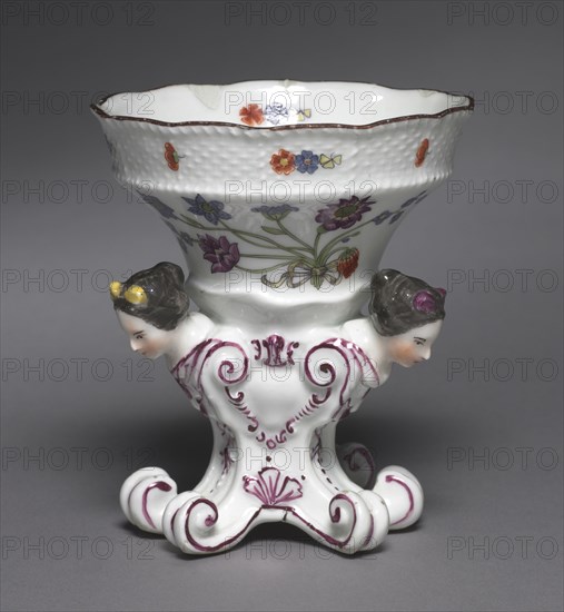 Pair of Salts from the Sulkowsky Service, c. 1736. Meissen Porcelain Factory (German), Johann Friedrich Eberlein (German, 1696-1749). Hard-paste porcelain; overall: 9.6 cm (3 3/4 in.).