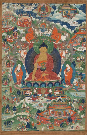 Mandara (pantheon), c.1700. Tibet, Qing dynasty (1644-1911), 18th century.