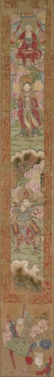 Buddhist Panel, 1300s. China or Korea, Yuan dynasty (1271-1368). Hanging scroll; ink and color on paper; overall: 30.5 cm (12 in.).