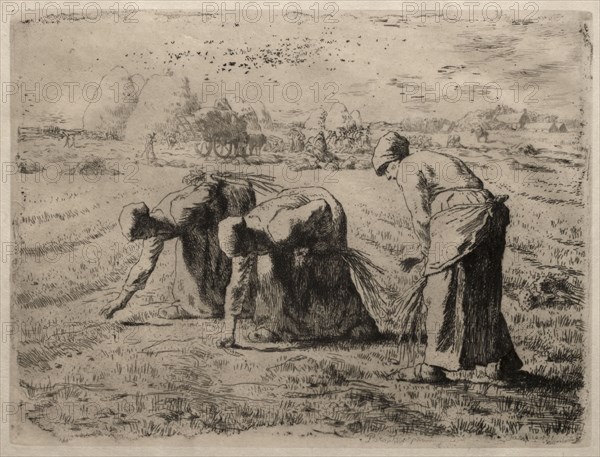 The Gleaners. Jean-François Millet (French, 1814-1875). Etching