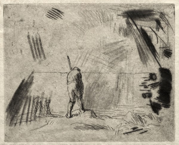 Kelp Gatherers. Jean-François Millet (French, 1814-1875). Etching