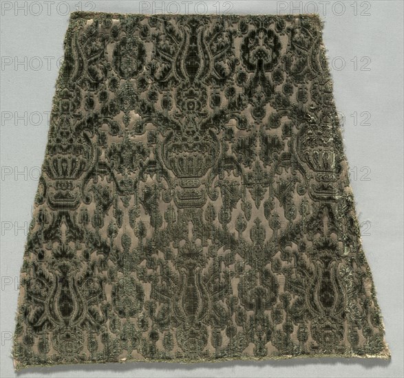 Velvet Fragments Sewn Together, late 1500s. Italy, late 16th century. Velvet; overall: 37 x 39.5 cm (14 9/16 x 15 9/16 in.)