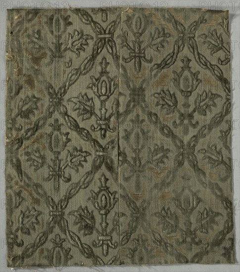 Velvet Fragment, 1650-1699. Italy, 2nd half 17th century. Velvet; overall: 37.8 x 33 cm (14 7/8 x 13 in.).