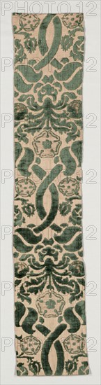 Fragment, 1500-1550. Italy, first half of 16th century. Brocaded silk velvet; overall: 100 x 20.3 cm (39 3/8 x 8 in.)