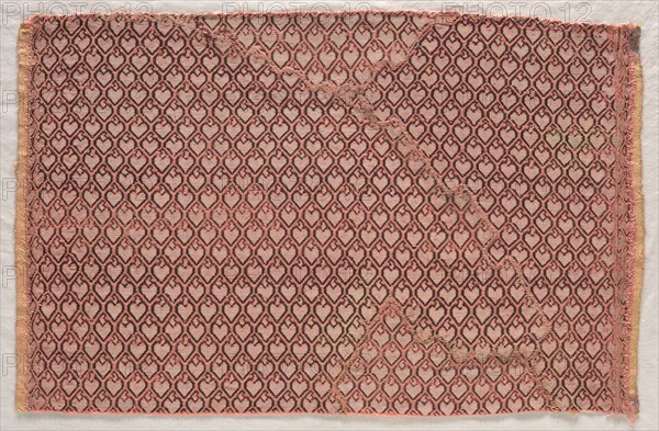 Brocade Textile, early 1600s. France or Italy, early 17th century. Brocade; silk and metal; overall: 27.9 x 42.5 cm (11 x 16 3/4 in.).