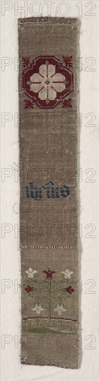 Fragment of Border, 1300s - 1400s. Germany, Cologne, 14th-15th century. Compound twill weave; overall: 45.7 x 8 cm (18 x 3 1/8 in.)