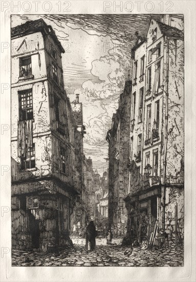 Rue des Marmousets. Maxime Lalanne (French, 1827-1886). Etching