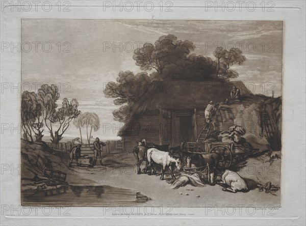 Liber Studiorum:  The Straw Yard. Joseph Mallord William Turner (British, 1775-1851). Etching and mezzotint