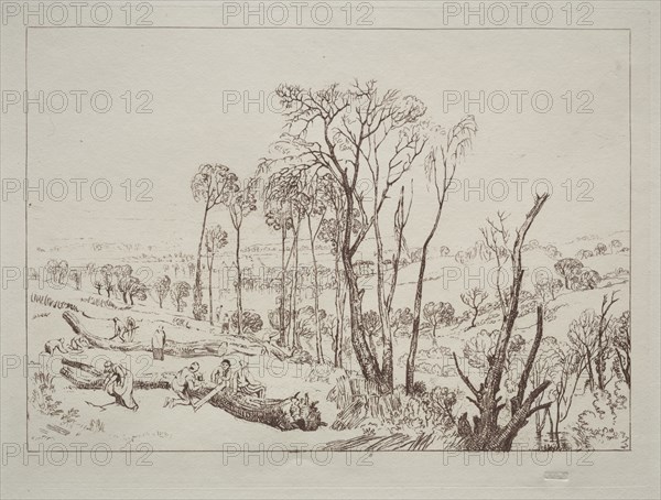 Liber Studiorum:  Crowhurst, Sussex. Joseph Mallord William Turner (British, 1775-1851). Etching and mezzotint