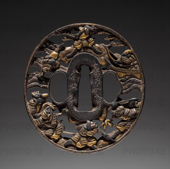 Sword Guard, mid 17th century. Japan, Soten School, Edo period (1615-1868). Iron; diameter: 7.7 cm (3 1/16 in.).