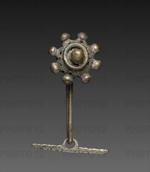 Button, 1800s. Sardinia, 19th century. Silver; overall: 7 cm (2 3/4 in.).