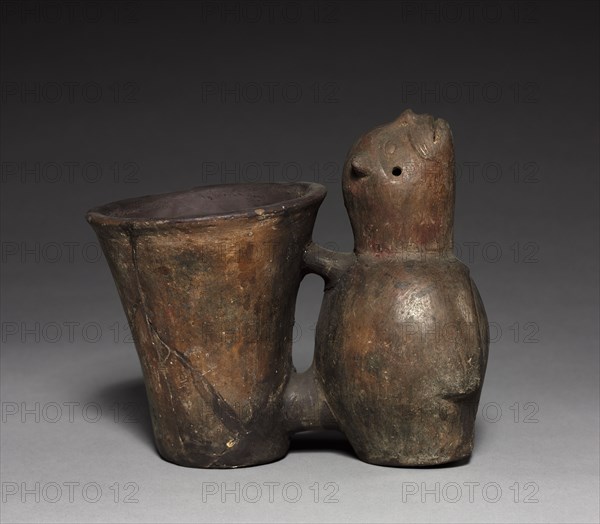 Vase, c. 800. Peru, Huacho Ware?, early 9th Century. Black ware; overall: 17.6 x 20.1 x 12.5 cm (6 15/16 x 7 15/16 x 4 15/16 in.).