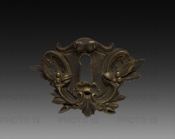 Ornamental Detail for a Keyhole, mid-1700s. France, 18th century, period of Louis XV. Gilt bronze; overall: 7.7 x 5.8 cm (3 1/16 x 2 5/16 in.).