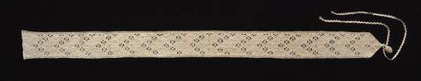 Needlepoint (Cutwork) Lace Swaddling Band, 16th century. Italy, Sicily, 16th century. Lace, needlepoint: linen; average: 13.1 x 246.4 cm (5 3/16 x 97 in.)