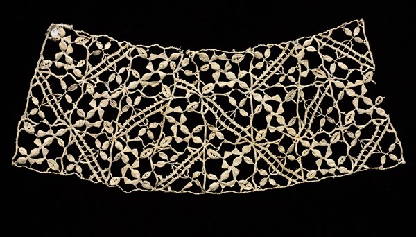 Needlepoint (Punto in aria) Lace Collar, late 16th century. Italy, Genoa, late 16th century. Lace, needlepoint; average: 12.5 x 33.1 cm (4 15/16 x 13 1/16 in.)