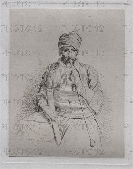 Study. Jean-Léon Gérôme (French, 1824-1904). Etching