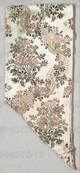 Textile Fragment, mid 1700s. Italy, mid 18th century. Silk; overall: 61 x 24.8 cm (24 x 9 3/4 in.)