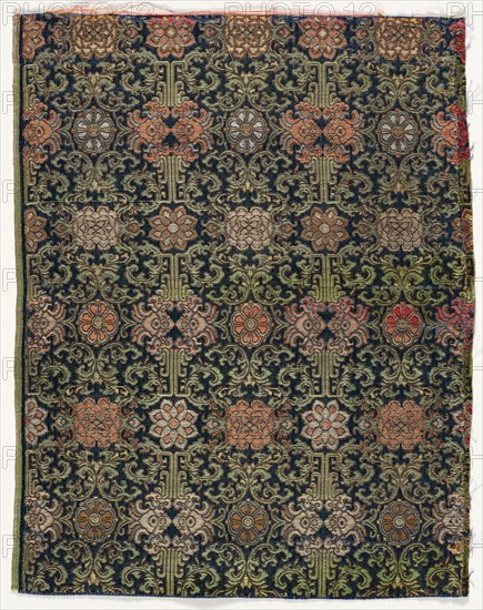 Fragment, 1800s. Japan, 19th century. Silk; overall: 47 x 36.2 cm (18 1/2 x 14 1/4 in.)