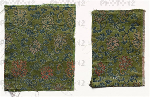 Fragment, 1700s. China, 18th century. Silk; overall: 19.7 x 15.9 cm (7 3/4 x 6 1/4 in.).