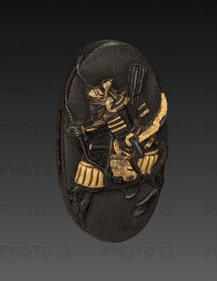 Kashira, 1700-1850. Japan, Tokugawa period. Shakudo; average: 4.5 x 2 cm (1 3/4 x 13/16 in.).