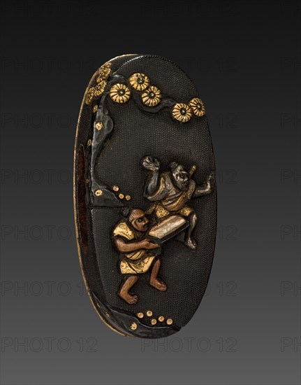 Kashira, 1700-1850. Japan, Tokugawa period. Shakudo; average: 3.5 x 1.8 cm (1 3/8 x 11/16 in.).