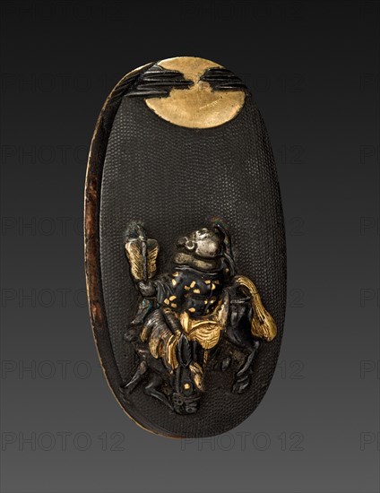 Kashira, 1700-1850. Japan, Tokugawa period. Shakudo; average: 3.5 x 2 cm (1 3/8 x 13/16 in.).