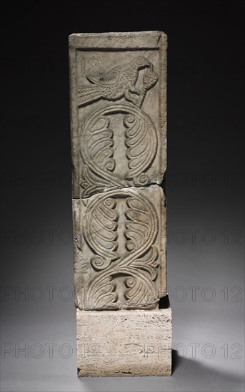 Transenna Post, 700s-800s. Lombardic, Italy, Rome, Migration period, 8th-9th Century. Marble; overall: 93.7 x 32.5 cm (36 7/8 x 12 13/16 in.)