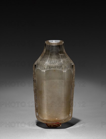 Six-Sided Bottle, 1644-1912. China, Qing dynasty (1644-1911). Rock crystal; overall: 15 cm (5 7/8 in.).