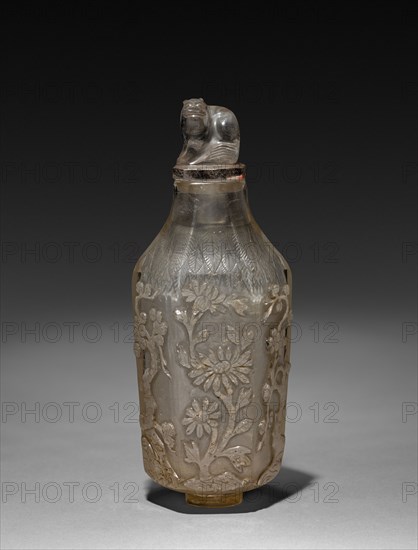 Six-Sided Bottle, 1644-1912. China, Qing dynasty (1644-1911). Rock crystal; overall: 15 cm (5 7/8 in.).